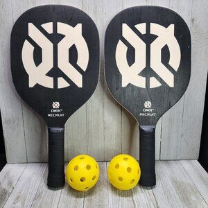 Onix Recruit Pickleball 2 Paddles 2 Balls and Bag Starter Set Christmas Gift